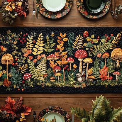 Autumn Woodland Whimsy Quilted Table Runner GFTOHD6432