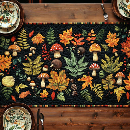 Mushroom Magic Tapestry Quilted Table Runner GFTOHD6433