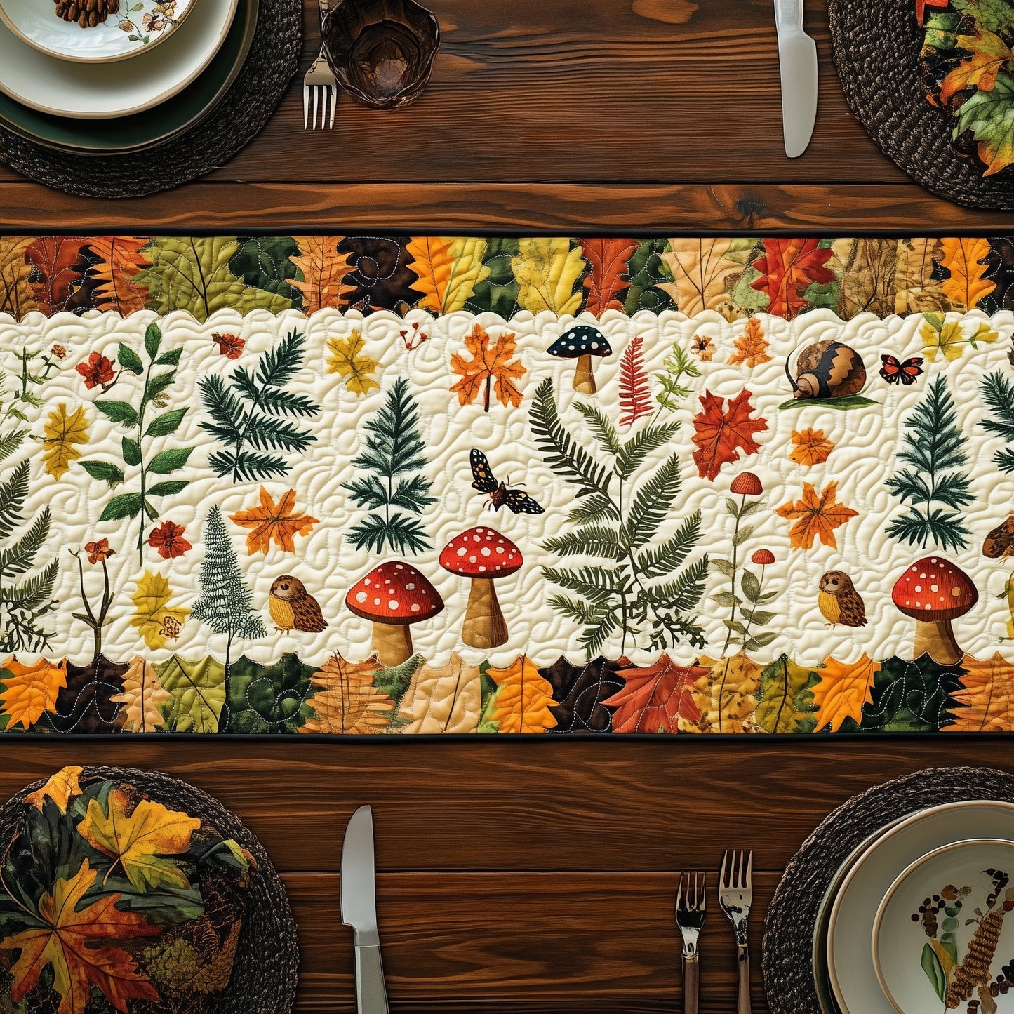 Fungal Forest Dreams Quilted Table Runner GFTOHD6436
