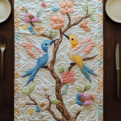 Lovebirds in Blossom Quilted Table Runner GFTOHD6550