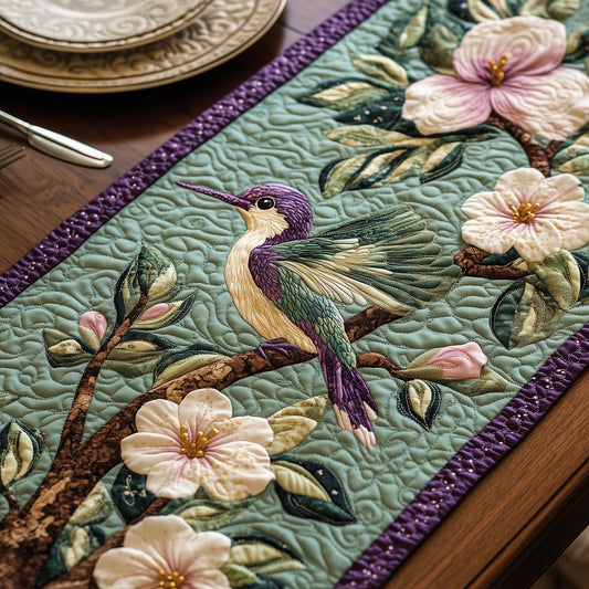 Hummingbird Springtime Serenade Quilted Table Runner GFTOHD6561