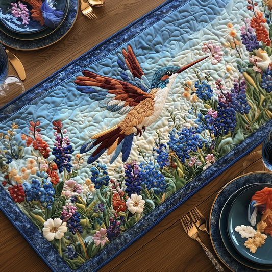 Hummingbird Springtime Serenade Quilted Table Runner GFTOHD6564