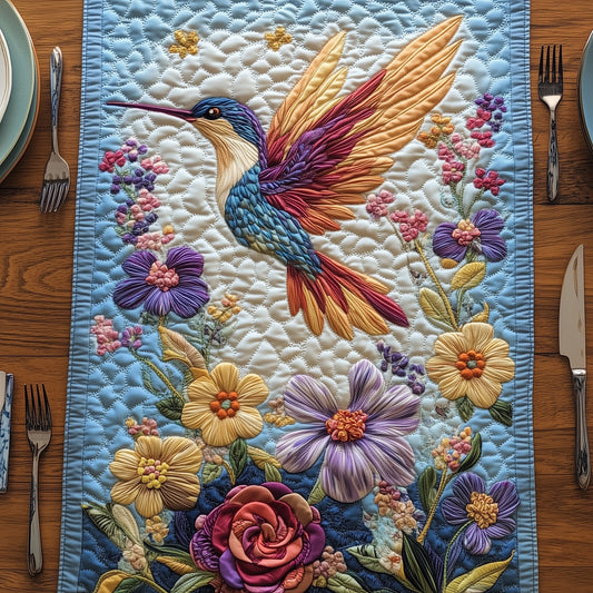 Hummingbird Springtime Quilted Table Runner GFTOHD6569