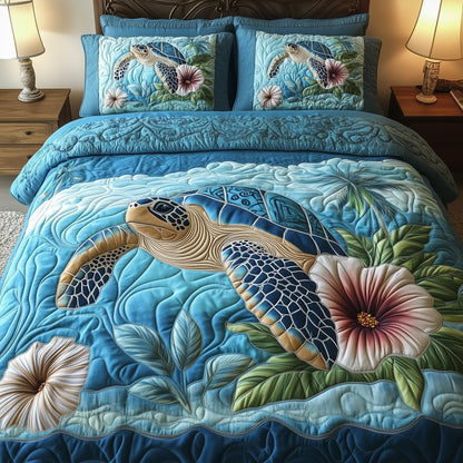 Tropical Turtle Dreams 3-Piece Quilted Bedding Set GFTOHD6595