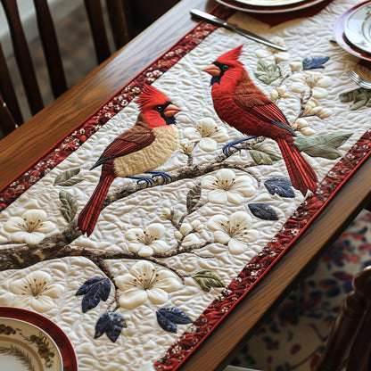 Cardinals in Bloom Quilted Table Runner GFTOHD6651
