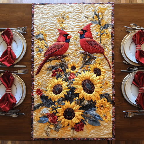 The Sunflower Perch Quilted Table Runner GFTOHD6660