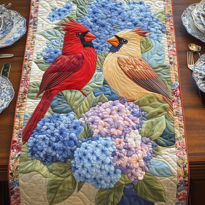 Cardinals in Bloom Quilted Table Runner GFTOHD6669