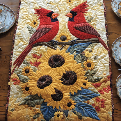 Cardinals in Bloom Quilted Table Runner GFTOHD6670