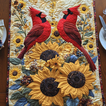Cardinals in Bloom Quilted Table Runner GFTOHD6671