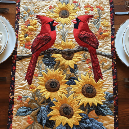 Cardinals in Bloom Quilted Table Runner GFTOHD6672