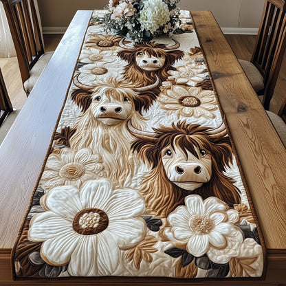 The Highland Blossom Herd Quilted Table Runner GFTOHD6757