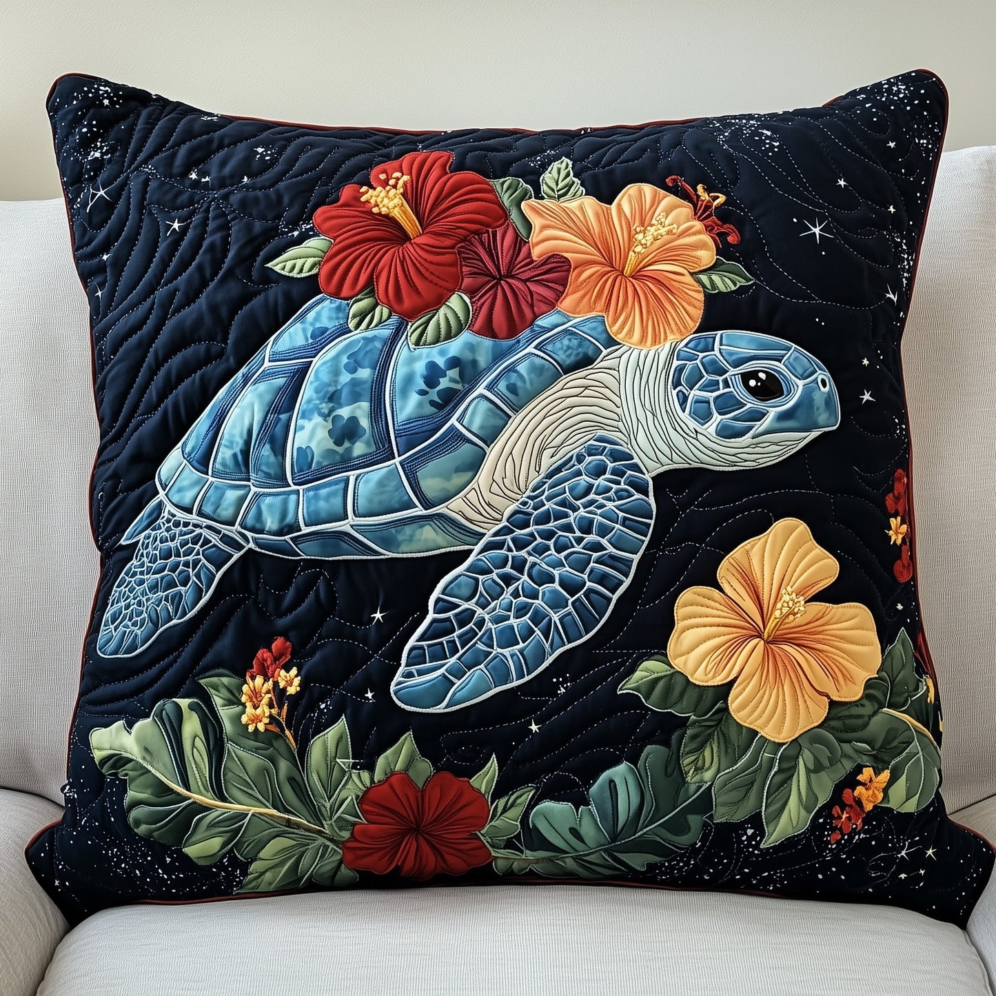 Tropical Turtle Dreams Quilted Pillow Case GFTOHD6777