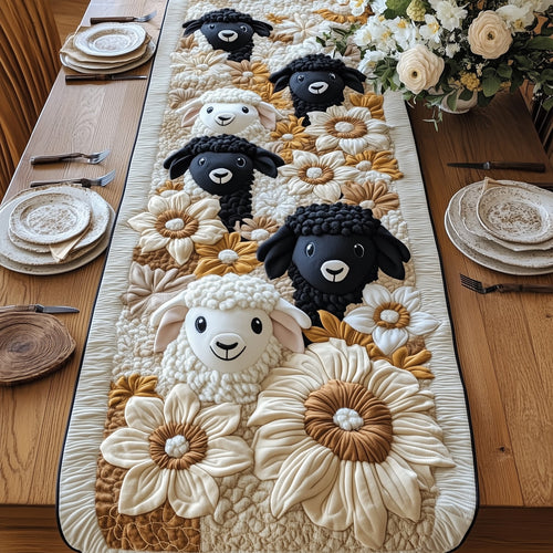 Sheep in Bloom Quilted Table Runner GFTOHD6829