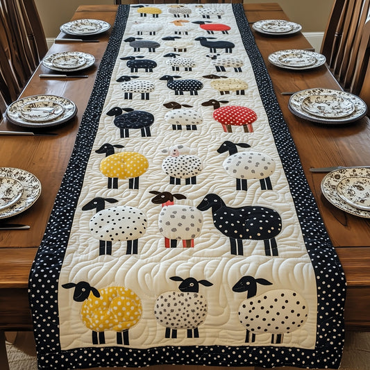 Happy Sheepland Quilted Table Runner GFTOHD6834