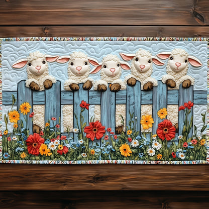Springtime Sheepline Quilted Table Runner GFTOHD6838