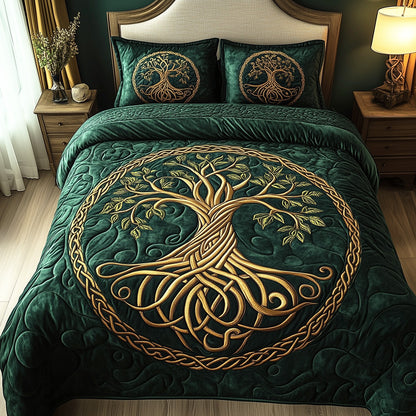 Golden Tree Of Life Duvet Cover Set GFTOHD6844