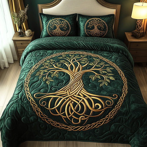 Golden Tree Of Life Duvet Cover Set GFTOHD6844