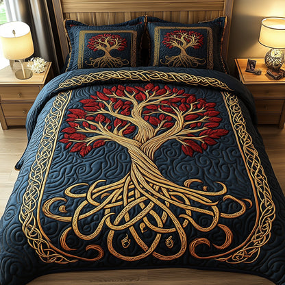 Golden Tree Of Life Duvet Cover Set GFTOHD6846