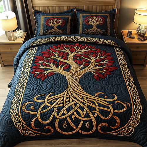 Golden Tree Of Life Duvet Cover Set GFTOHD6846