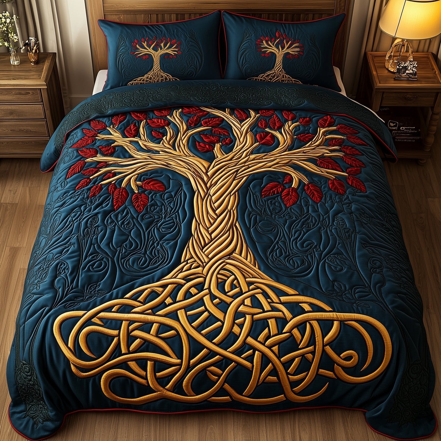 Golden Tree Of Life Duvet Cover Set GFTOHD6847