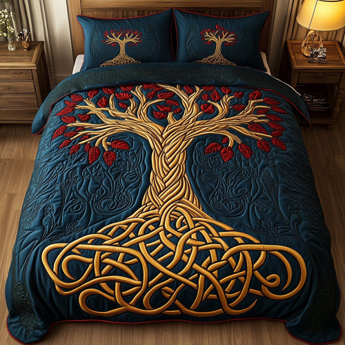 Golden Tree Of Life Duvet Cover Set GFTOHD6847