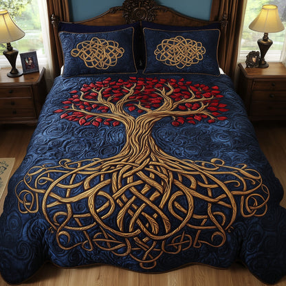 Golden Tree Of Life Duvet Cover Set GFTOHD6848