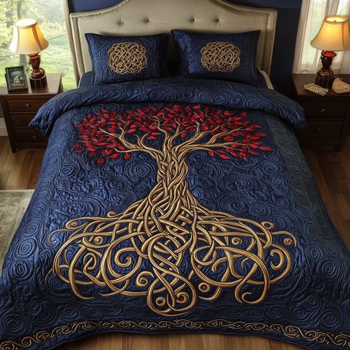 Golden Tree Of Life Duvet Cover Set GFTOHD6849