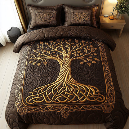 Golden Tree Of Life Duvet Cover Set GFTOHD6856