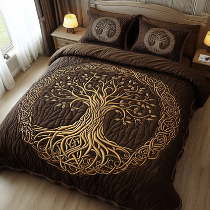 Golden Tree Of Life Duvet Cover Set GFTOHD6857