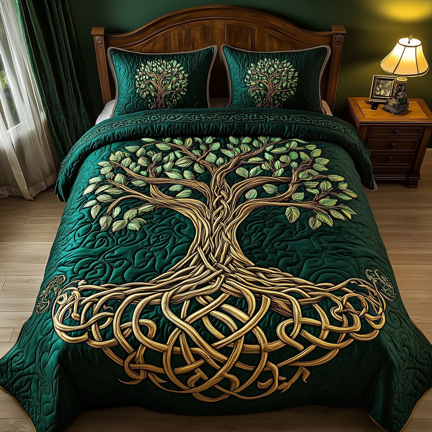 Golden Tree Of Life Duvet Cover Set GFTOHD6858