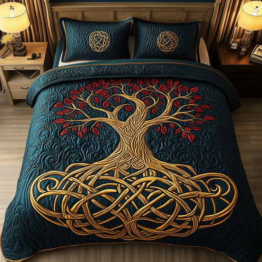 Golden Tree Of Life Duvet Cover Set GFTOHD6859