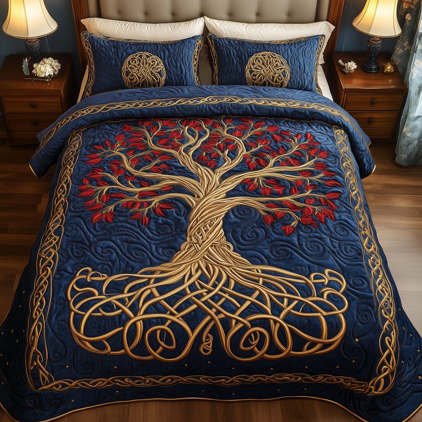 Golden Tree Of Life Duvet Cover Set GFTOHD6862
