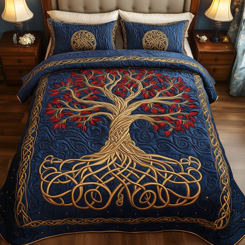 Golden Tree Of Life Duvet Cover Set GFTOHD6862