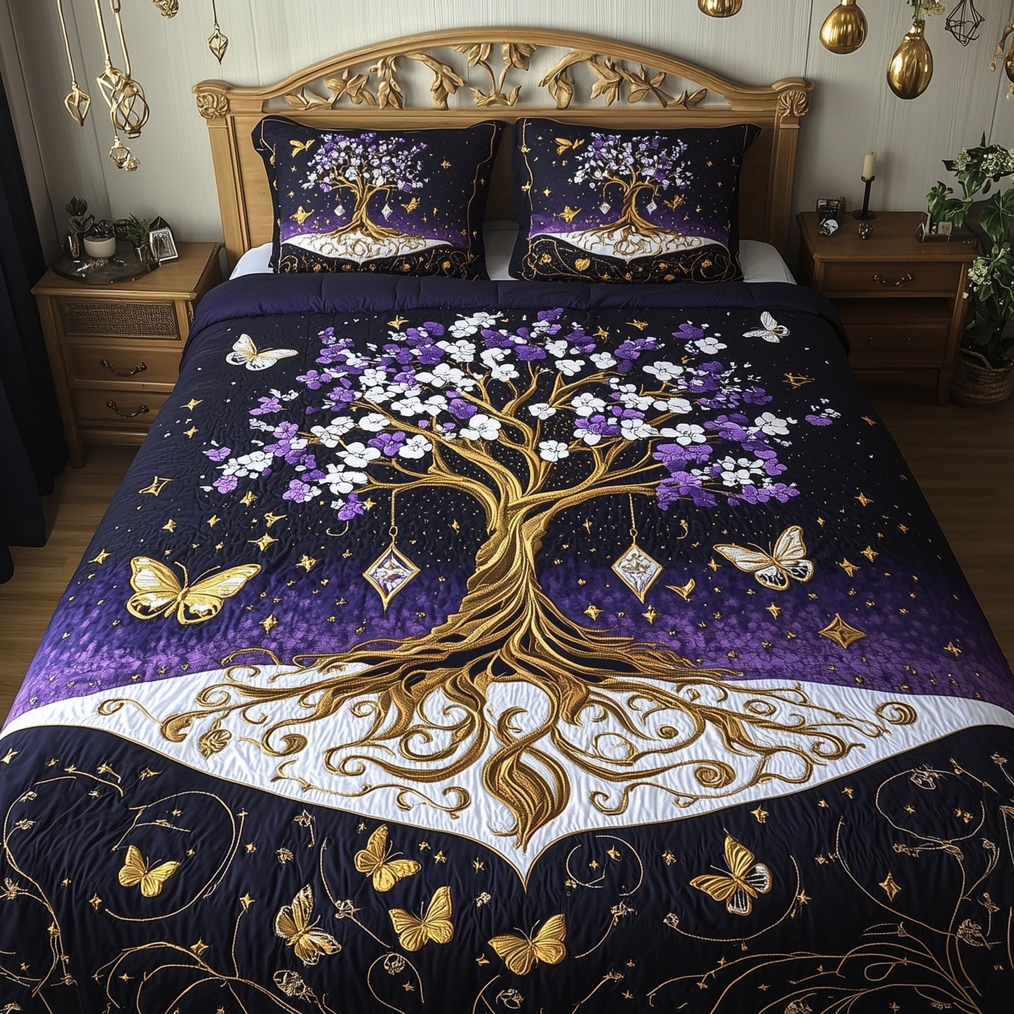 Golden Tree Of Life Duvet Cover Set GFTOHD6863