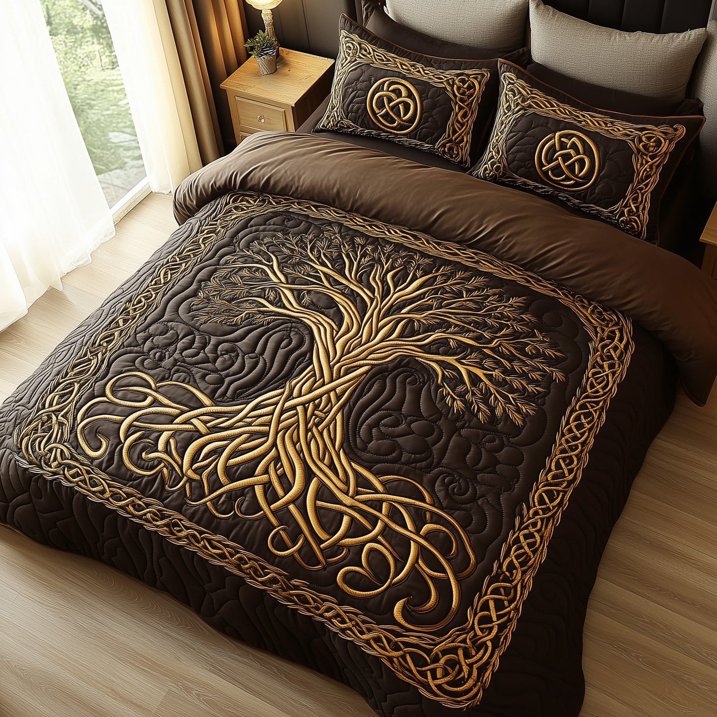 Golden Tree Of Life Duvet Cover Set GFTOHD6865