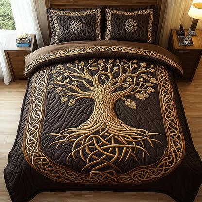 Golden Tree Of Life Duvet Cover Set GFTOHD6867