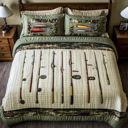 Fishing Bed Delight 3-Piece Quilted Bedding Set GFTOHD6872