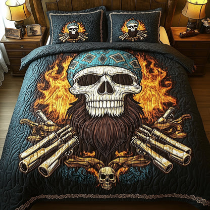 Flaming Skull Fury Duvet Cover Set GFTOHD6889