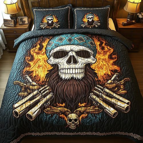 Flaming Skull Fury Duvet Cover Set GFTOHD6889