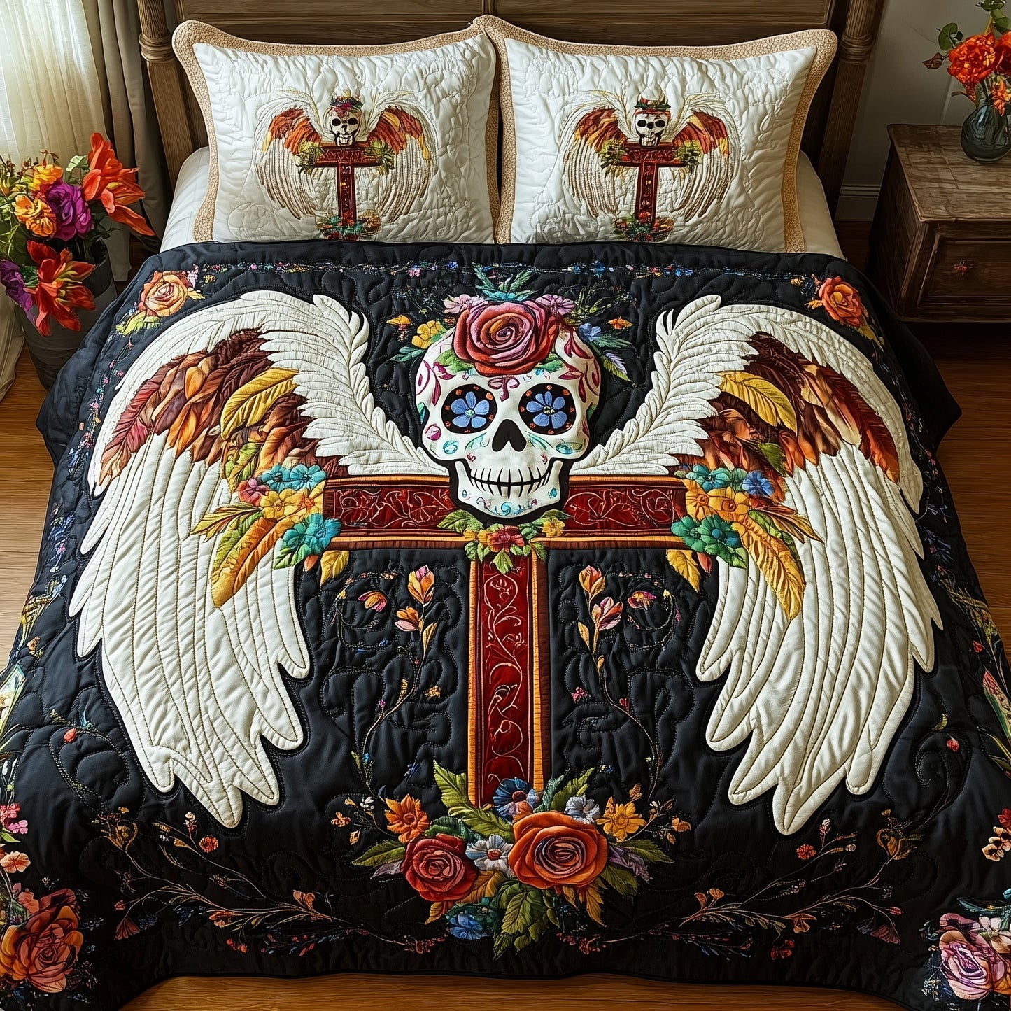 Blooming Afterlife Cross Duvet Cover Set GFTOHD6894