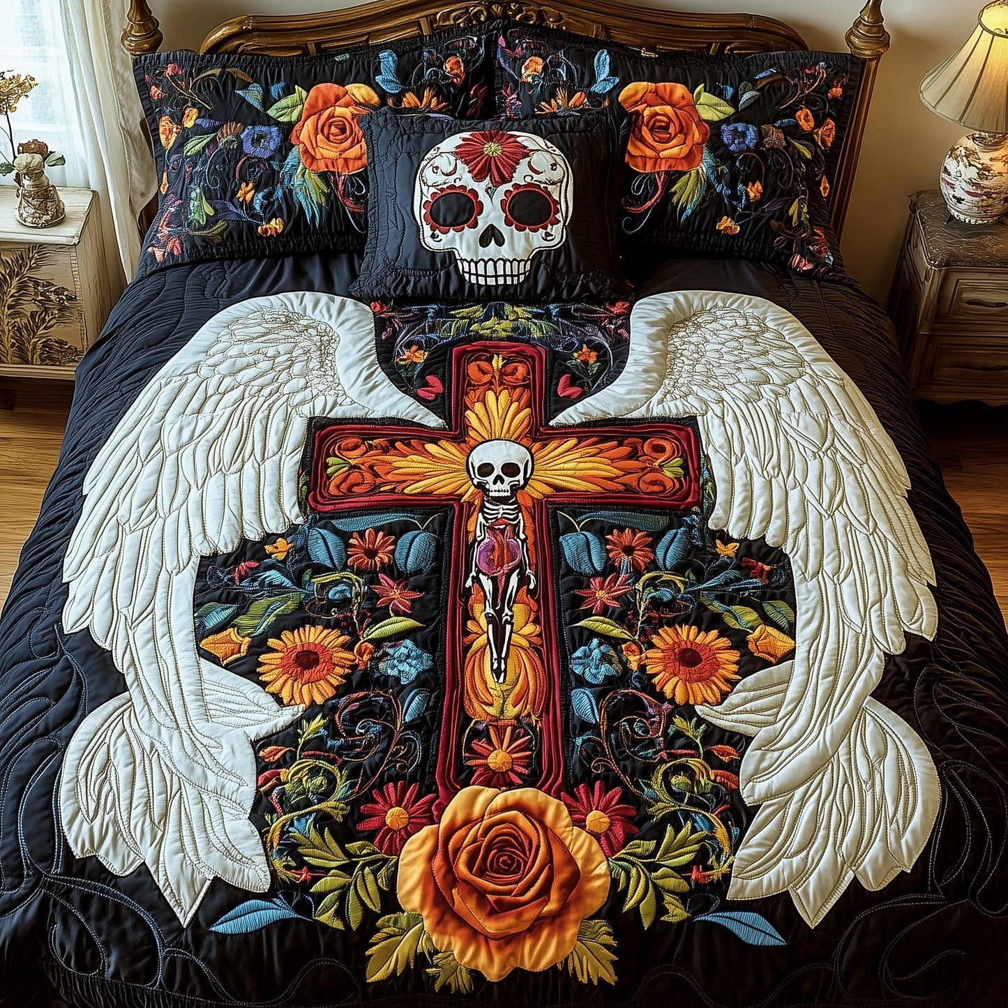 Blooming Afterlife Cross Duvet Cover Set GFTOHD6897