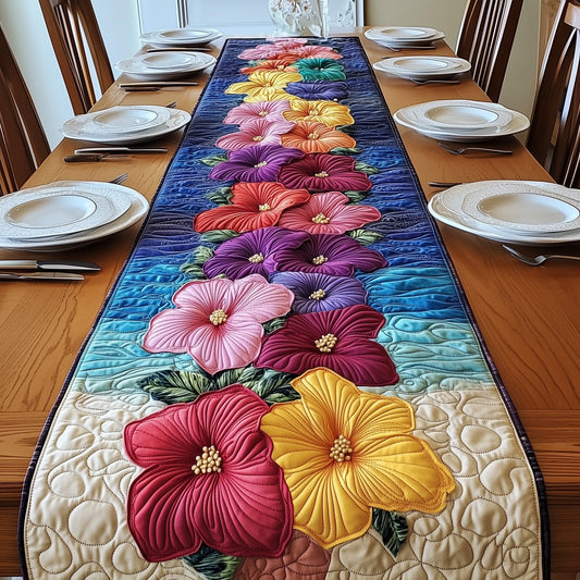Tropical Hibiscus Heaven Quilted Table Runner GFTOHD6903