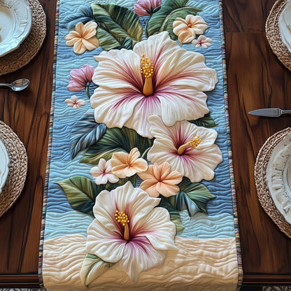 Tropical Hibiscus Island Quilted Table Runner GFTOHD6908