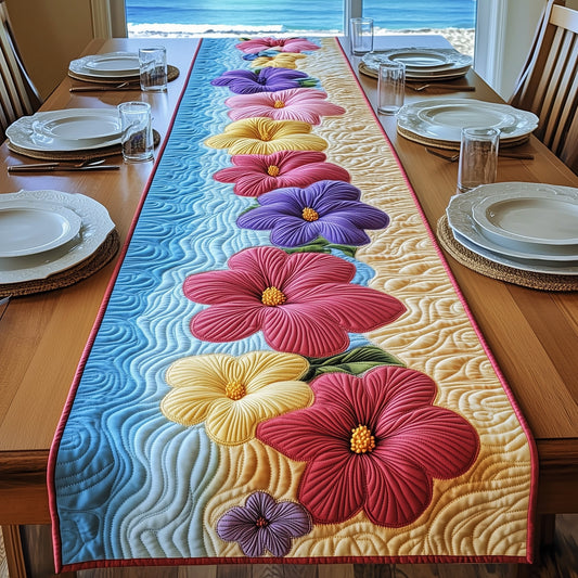 Tropical Hibiscus Heaven Quilted Table Runner GFTOHD6919