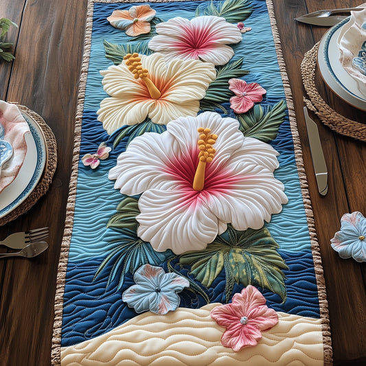 Hibiscus Haven Quilted Table Runner GFTOHD6923