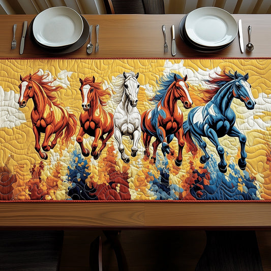 Galloping Horse Glory Quilted Table Runner GFTOHD6925
