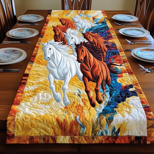 Majestic Horse Run Quilted Table Runner GFTOHD6932