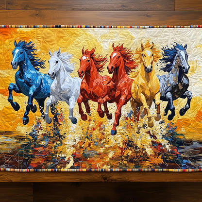 Majestic Horse Run Quilted Table Runner GFTOHD6933