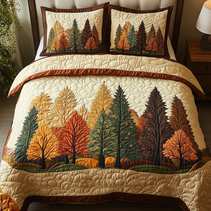 Autumn Forest 3-Piece Quilted Bedding Set GFTOHD6936