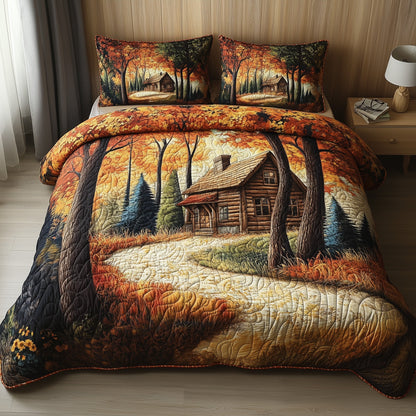 Rustic Autumn Escape 3-Piece Quilted Bedding Set GFTOHD6948